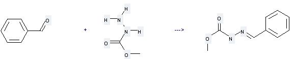Methyl carbazate can be used to produce benzylidene-carbazic acid methyl ester by heating